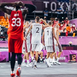 Tokija2020: Basketbols 3x3,_LAT-JPN. Foto: LOK/Mikus Kļaviņš